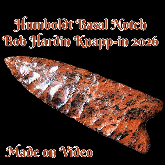 Humboldt Basal Notch, Mahogany Obsidian Blade, Obsidian Arrowhead / Spear Point