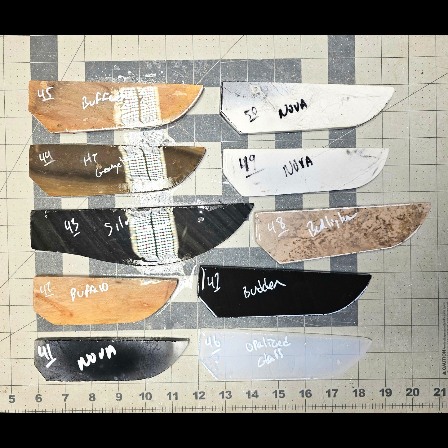 Page 5, Knife Blade Preforms,Flintknapping Slabs.