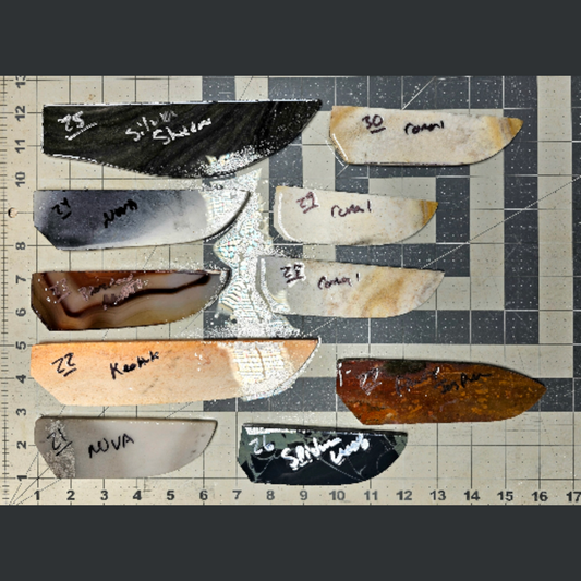 Page 3, Knife Blade Preforms,Flintknapping Slabs.