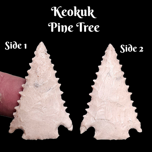 Keokuk Chert Pinetree/ PinetreeArrowhead/ Spear Point Stone Arrowhead
