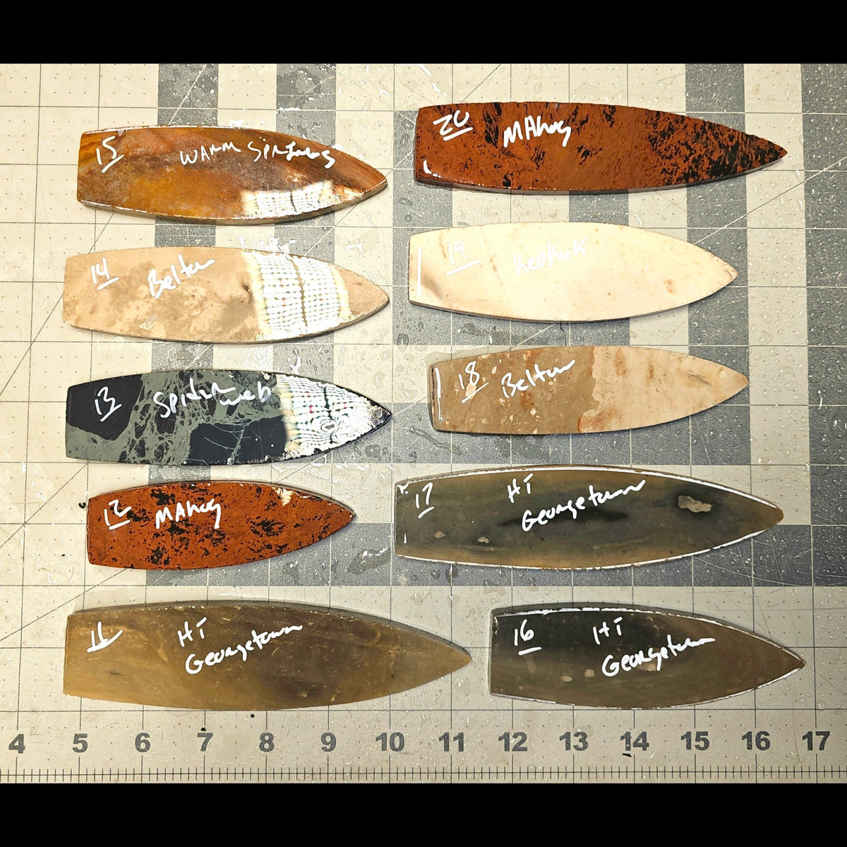 Page 2 Agate Basin, Beaver Lake Preforms,Flintknapping Slabs.
