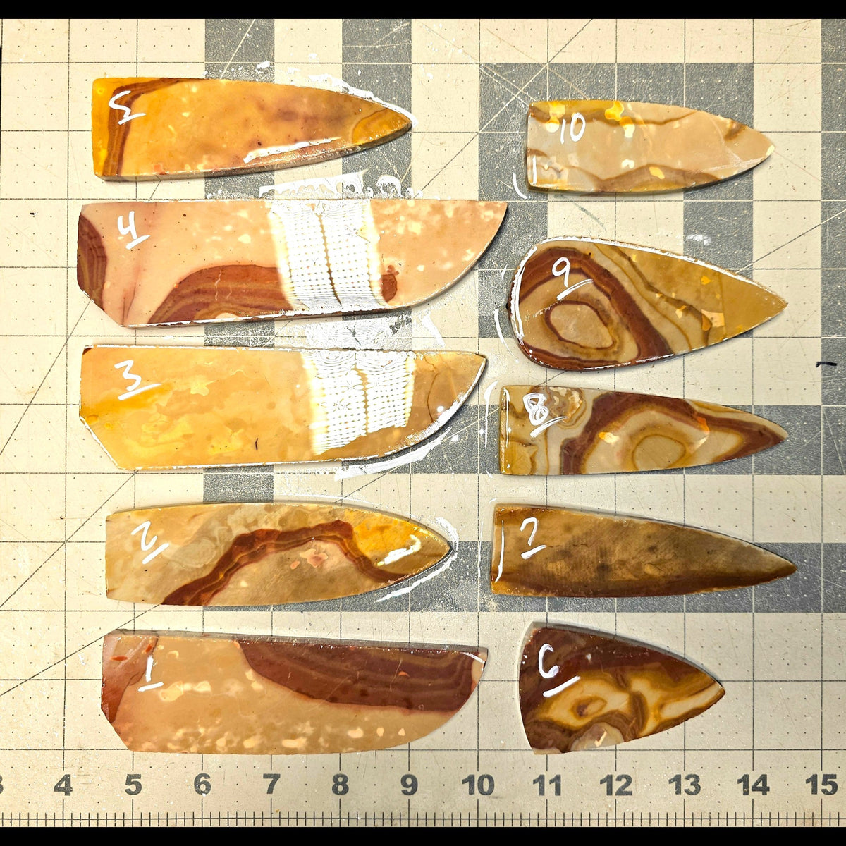 Page 1, Bullseye Agate Preforms,Flintknapping Slabs.