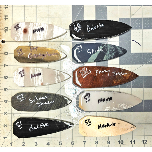 Page 6 Dovetail Preforms,Flintknapping Slabs.