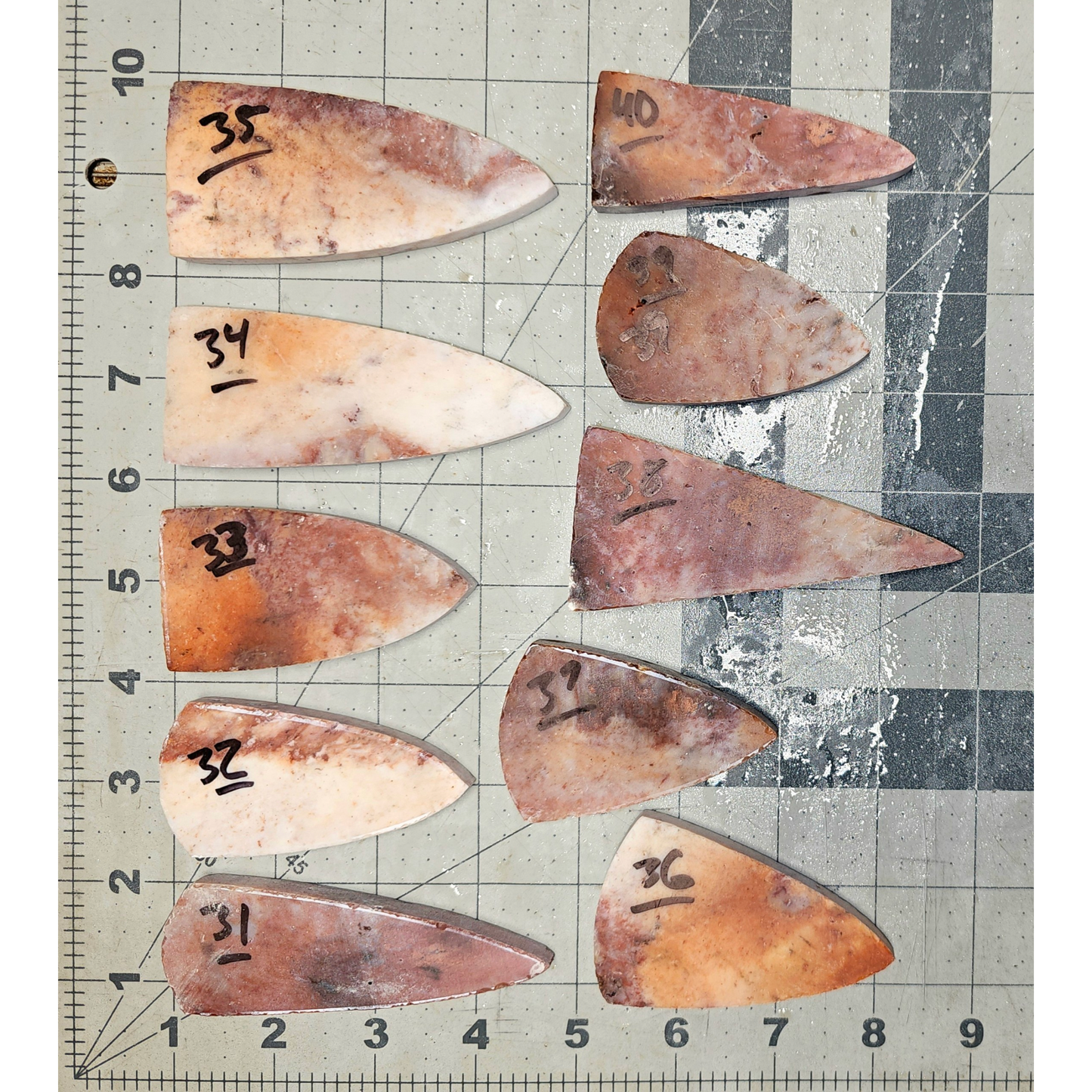 Page 4, Coastal  Plains Preforms,Flintknapping Slabs.