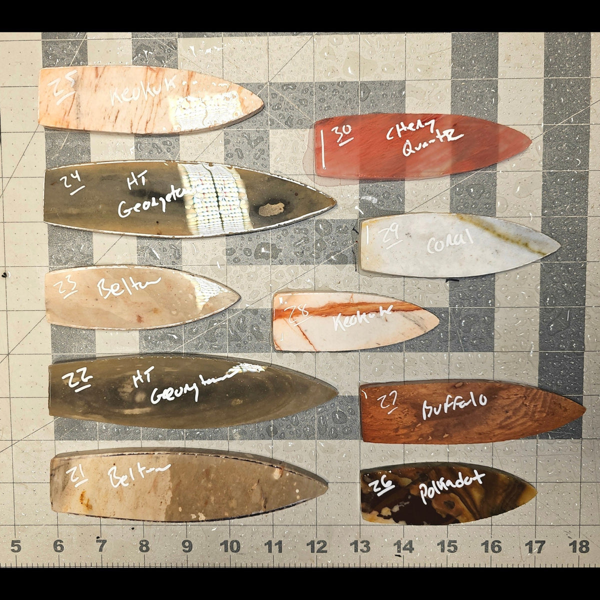 Page 3 Agate Basin,  Beaver Lake Preforms,Flintknapping Slabs.