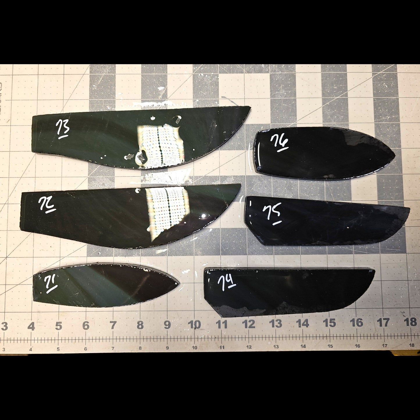 Page 8 Mexican Rainbow Obsidian Preforms, Flintknapping Slabs.