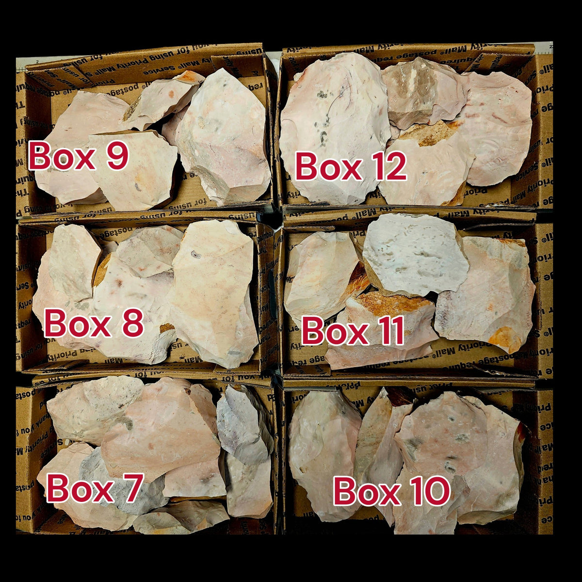 Page Two 3+ Pounds Of Burlington chert, Heat Treated Flint
